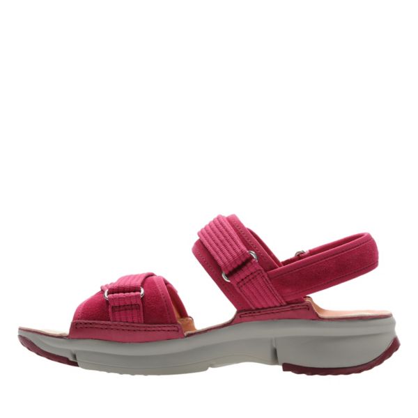 Clarks Womens Tri Walk Sandals Berry Combi | CA-5879613